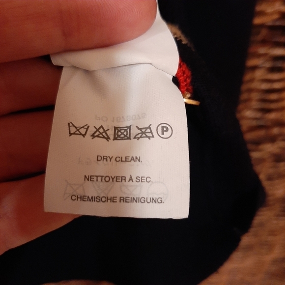 J. Crew Navy Blue and Red Argyle Cardigan - Picture 6 of 6